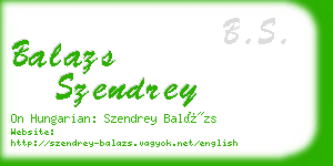 balazs szendrey business card